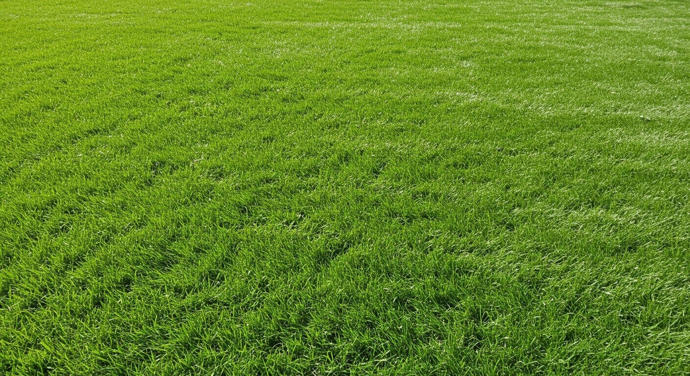Ankara'da yaz kuraklığında yeşilliğini koruyan kurakçıl çim alanı; tall fescue ve kırmızı yumak karışımı, derin toprak hazırlığı ve seyrek sulama ile